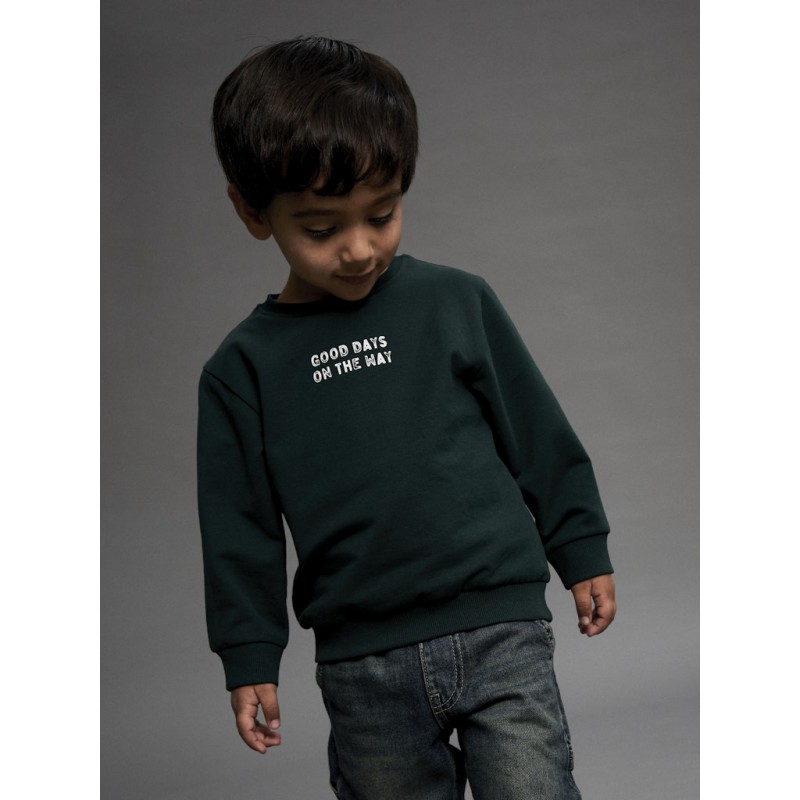 NAME IT MINI Slade L/S Sweatshirt - Pine Grove