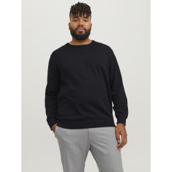 JACK & JONES Plus Basic Strik Sweater - Sort