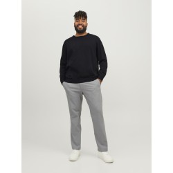 JACK & JONES Plus Basic Strik Sweater - Sort