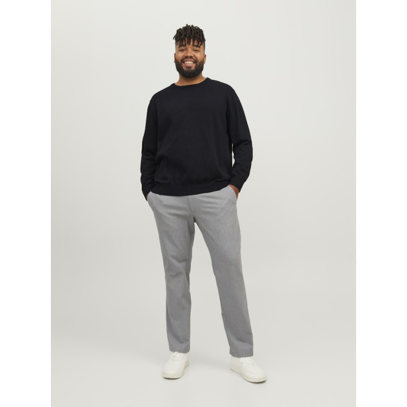 JACK & JONES Plus Basic Strik Sweater - Sort