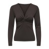 ONLY Lone L/S Bluse - Chocolate Torte