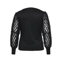 ONLY CARMAKOMA Mira L/S Bluse - Sort