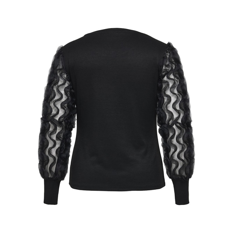 ONLY CARMAKOMA Mira L/S Bluse - Sort