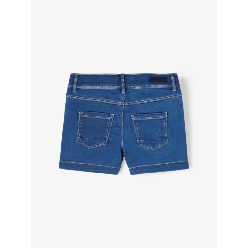 NAME IT Kids Salli Denim Tindy Slim Shorts - Medium Blue Denim