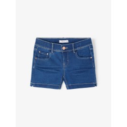 NAME IT Kids Salli Denim Tindy Slim Shorts - Medium Blue Denim