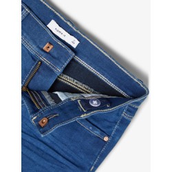 NAME IT Kids Salli Denim Tindy Slim Shorts - Medium Blue Denim