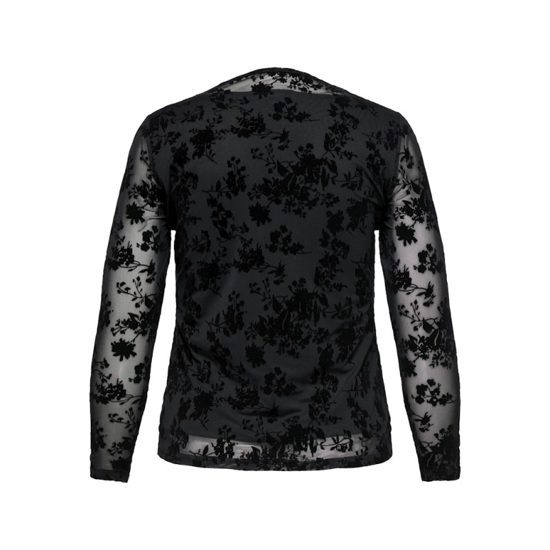 ONLY CARMAKOMA Elodie L/S Bluse - Sort