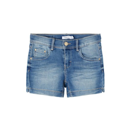 NAME IT Kids Salli Denim Tindy Slim Shorts - Light Blue Denim