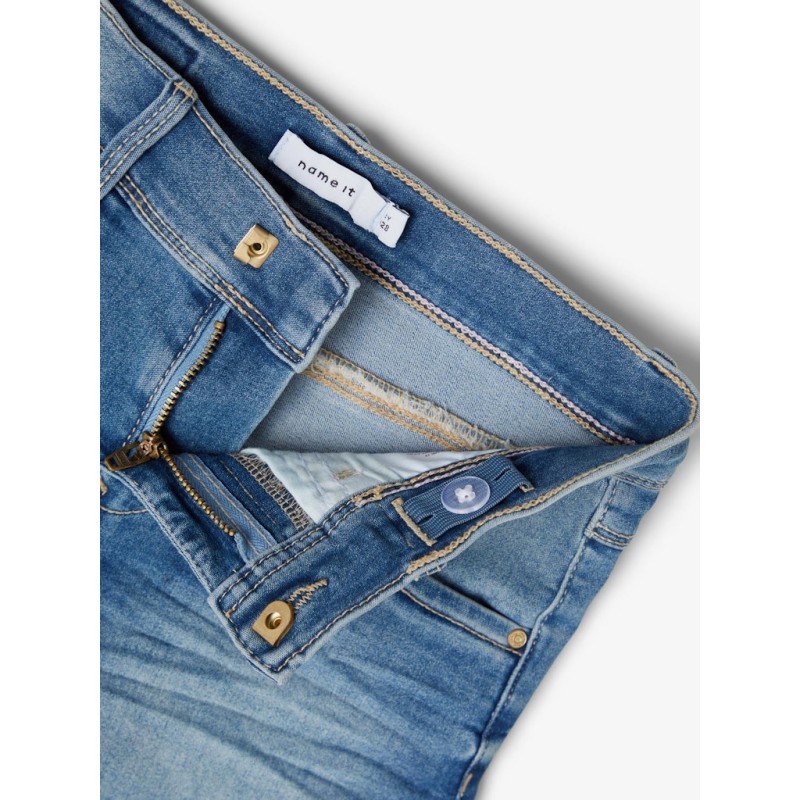NAME IT Kids Salli Denim Tindy Slim Shorts - Light Blue Denim