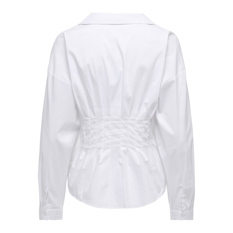 JDY Mio L/S Figursyet Skjorte - Hvid