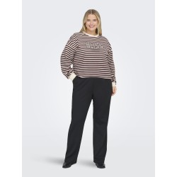 ONLY CARMAKOMA Liza L/S Bluse - Decadent Chocolate