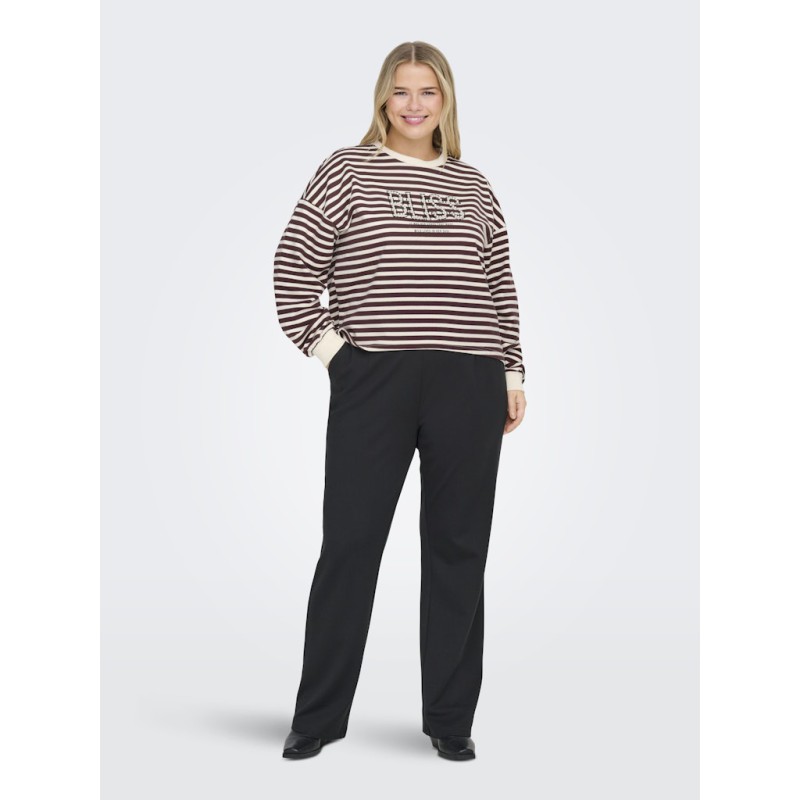 ONLY CARMAKOMA Liza L/S Bluse - Decadent Chocolate