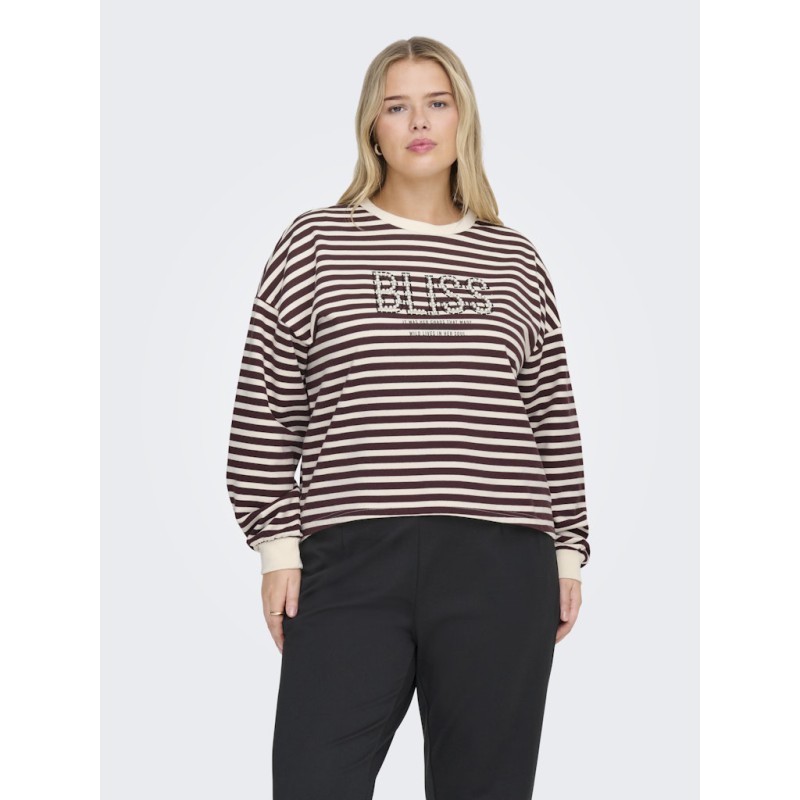 ONLY CARMAKOMA Liza L/S Bluse - Decadent Chocolate