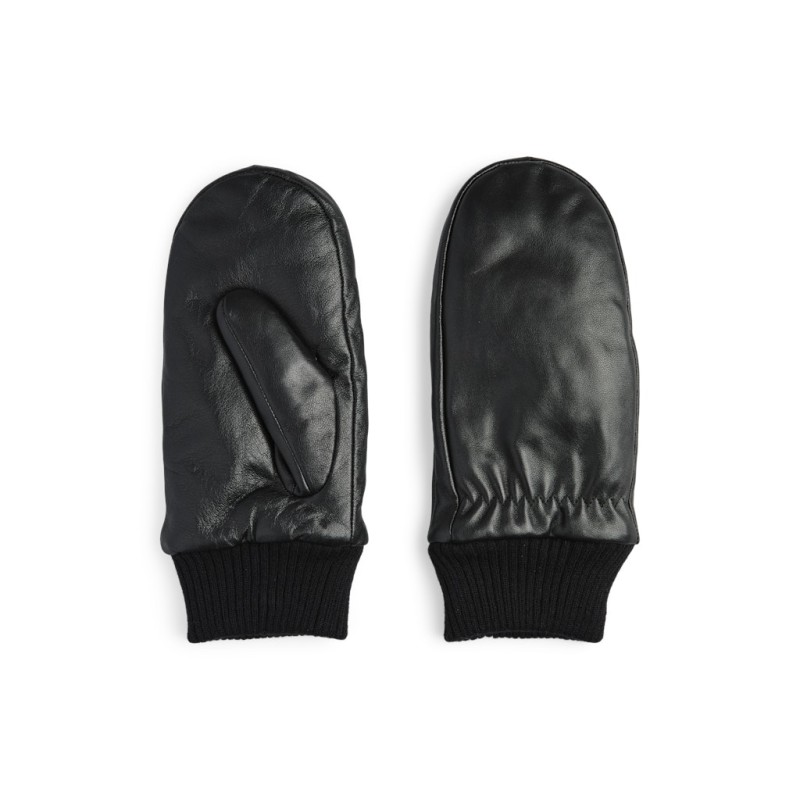 PIECES Nellie New Læder Vanter - Sort