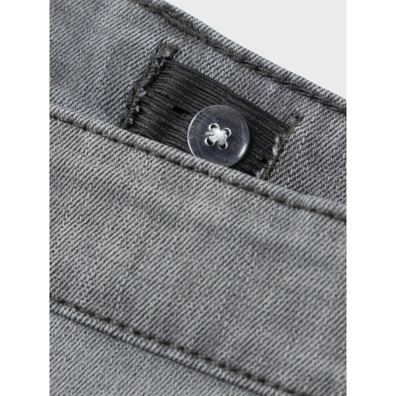 LMTD Tariannes Denim Lavtaljede Straight Bukser - Grey Denim
