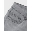 LMTD Tariannes Denim Lavtaljede Straight Bukser - Grey Denim