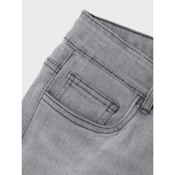 LMTD Tariannes Denim Lavtaljede Straight Bukser - Grey Denim
