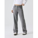 LMTD Tariannes Denim Lavtaljede Straight Bukser - Grey Denim