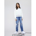 LMTD Letdizza Denim Højtaljede Bukser - Medium Blue Denim