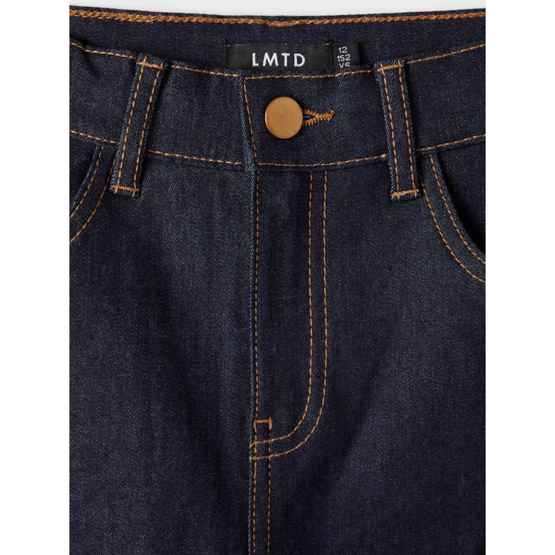 LMTD Tejas Denim HW Straight Fit Jeans - Dark Blue Denim