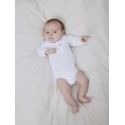 NAME IT Baby Holger L/S Polo Bodystocking - Bright Hvid
