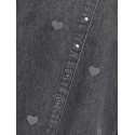 KIDS ONLY Grace Heart Denim Skjorte - Washed Black