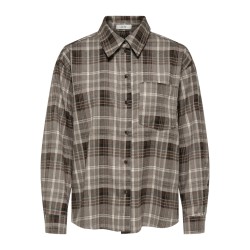 JDY Maddie L/S Skjorte - Sandshell / Grey & Brown