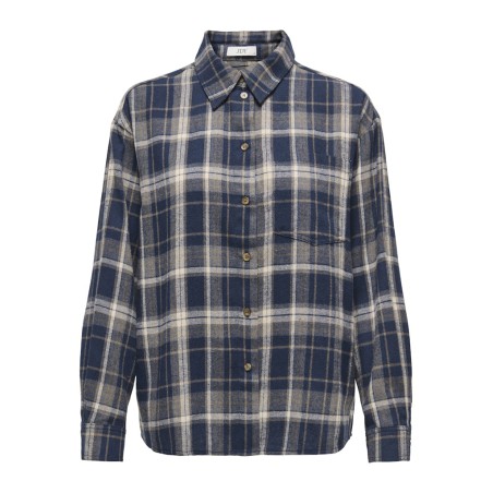 JDY Maddie L/S Skjorte - Sky Captain / Caribou & Pale Taupe