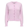 JDY Letty L/S Strik Cardigan Med Flæser - Pink Lady