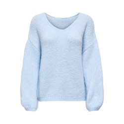 JDY Dinea L/S Vendbar Strik Pullover - Cashmere Blue