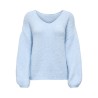 JDY Dinea L/S Vendbar Strik Pullover - Cashmere Blue