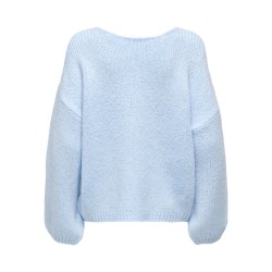 JDY Dinea L/S Vendbar Strik Pullover - Cashmere Blue
