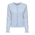 JDY Letty L/S Strik Cardigan Med Flæser - Cashmere Blue