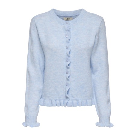 JDY Letty L/S Strik Cardigan Med Flæser - Cashmere Blue