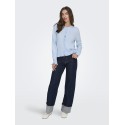 JDY Letty L/S Strik Cardigan Med Flæser - Cashmere Blue