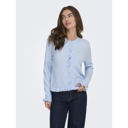 JDY Letty L/S Strik Cardigan Med Flæser - Cashmere Blue