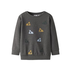 NAME IT MINI Sandro L/S Sweatshirt - Dark Grey Melange