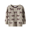 NAME IT MINI Senya L/S Strik Sweater - Cement