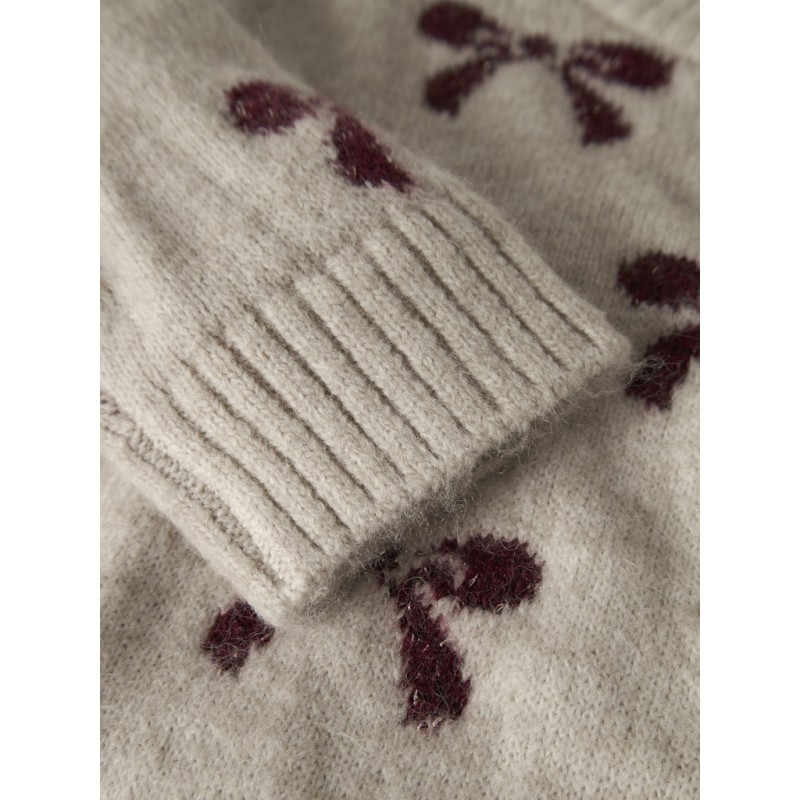 NAME IT MINI Senya L/S Strik Sweater - Cement