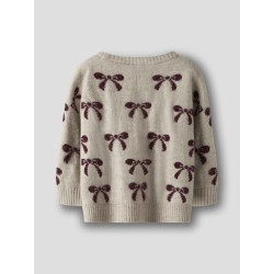 NAME IT MINI Senya L/S Strik Sweater - Cement