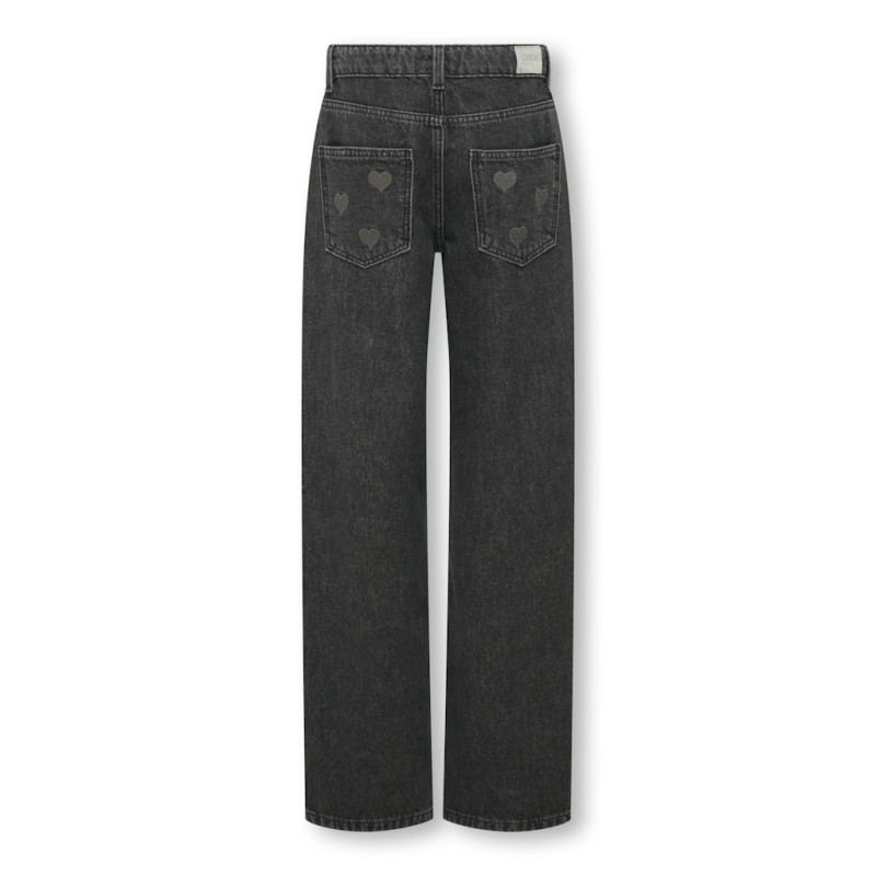KIDS ONLY Lumi Heart Jeans - Washed Black