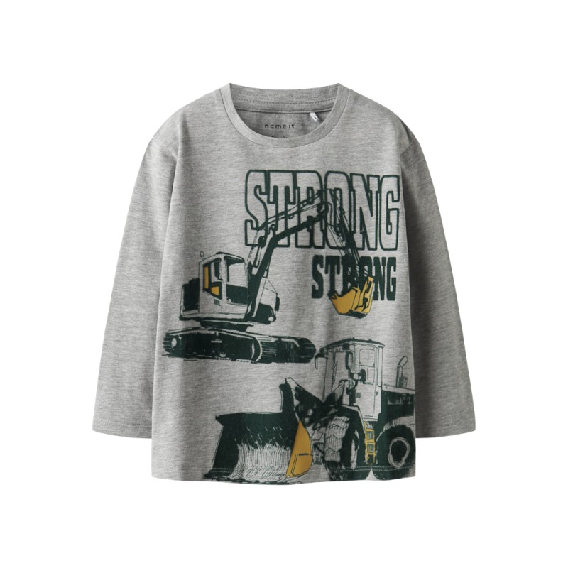 NAME IT MINI Sennet L/S Bluse - Grey Melange