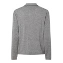 PIECES Ritt L/S Polo - Medium Grey Melange