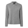 PIECES Ritt L/S Polo - Medium Grey Melange