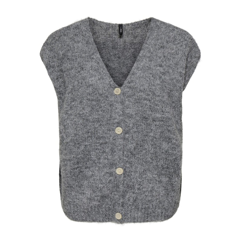 ONLY Azu Strik Vest - Dark Grey Melange