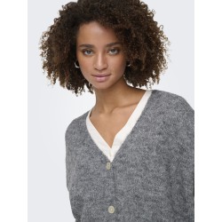 ONLY Azu Strik Vest - Dark Grey Melange