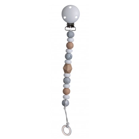 My Teddy My Baby Rocks sutte- /bidekæde - Beige, hvid og marmor
