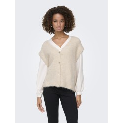 ONLY Azu Strik Vest - Sandshell