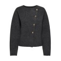 ONLY Mella L/S Strik Jakke - Dark Grey Melange