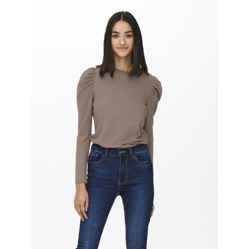 JDY Tonsy L/S Bluse - Fossil / Melange